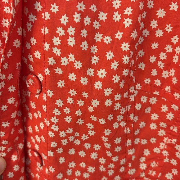 Rebecca Taylor MALIA FLORAL POPLIN DRESS IN CHERRY COMBO sz 8 - Picture 4 of 9